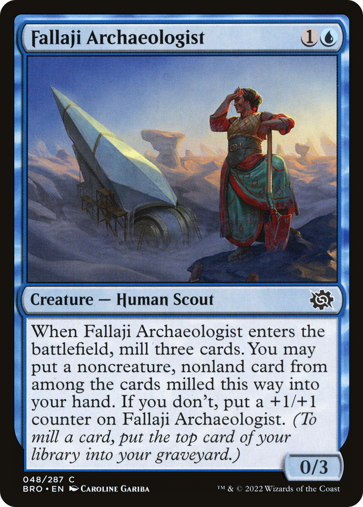 Fallaji Archaeologist - Common Creature — Human Scout card from The Brothers' War