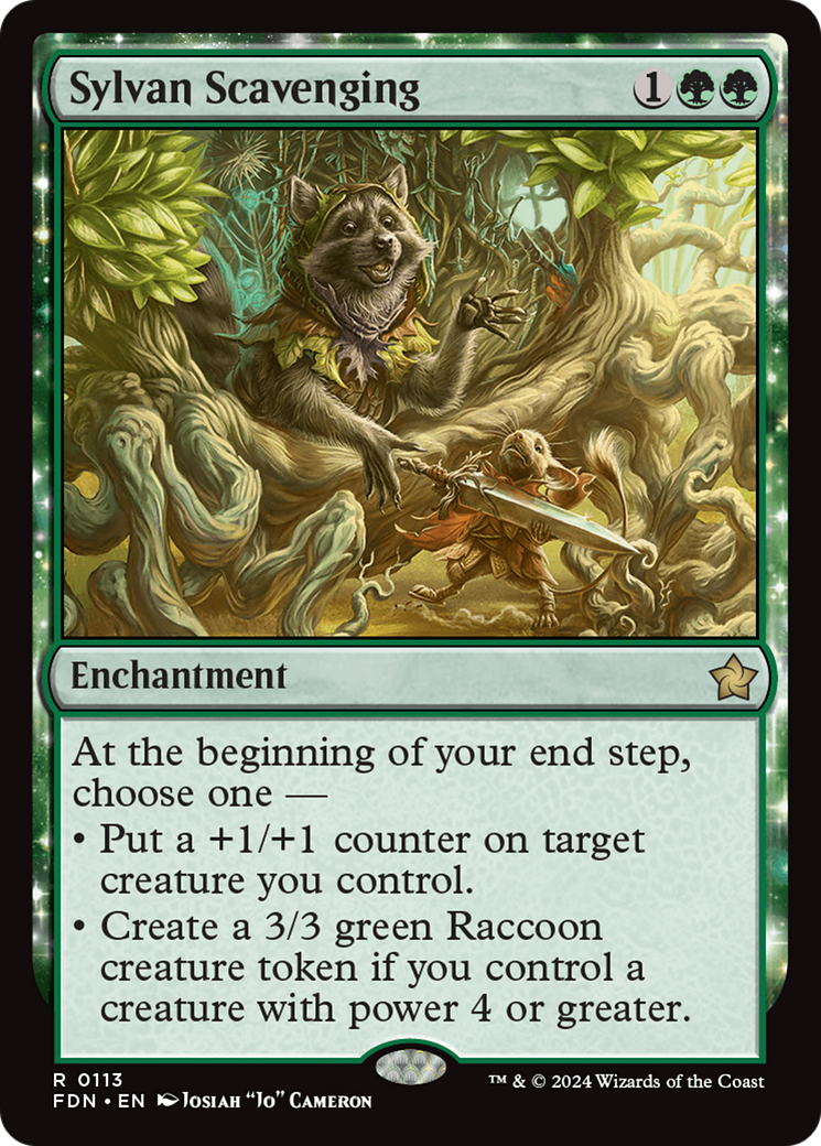 Sylvan Scavenging - Rare Enchantment card from Foundations