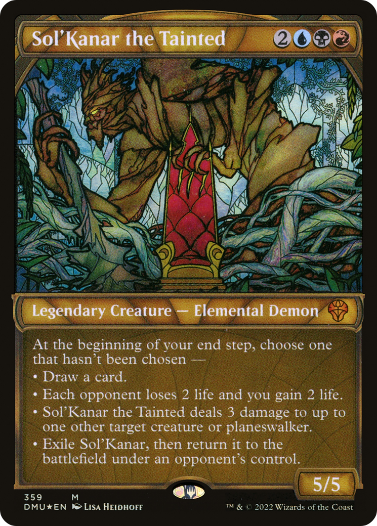 Sol'Kanar the Tainted - Mythic Legendary Creature — Elemental Demon card from Dominaria United
