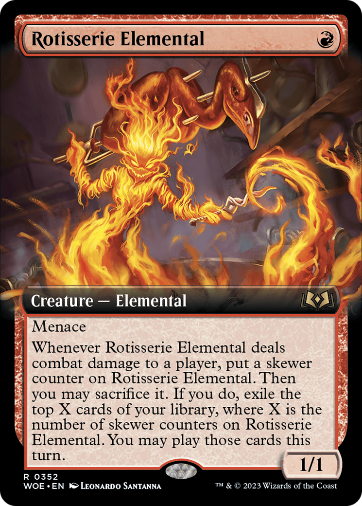Rotisserie Elemental - Rare Creature — Elemental card from Wilds of Eldraine