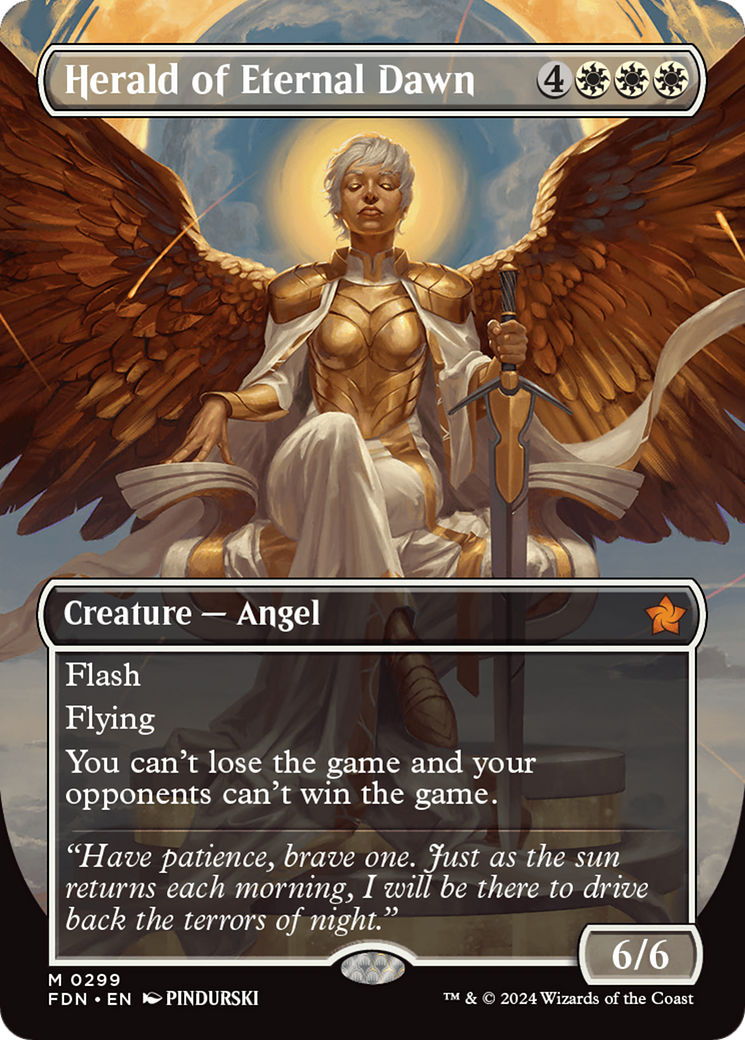 Herald of Eternal Dawn - Mythic Creature — Angel card from Foundations