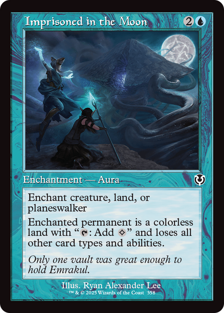 Imprisoned in the Moon - Common Enchantment — Aura card from Innistrad Remastered