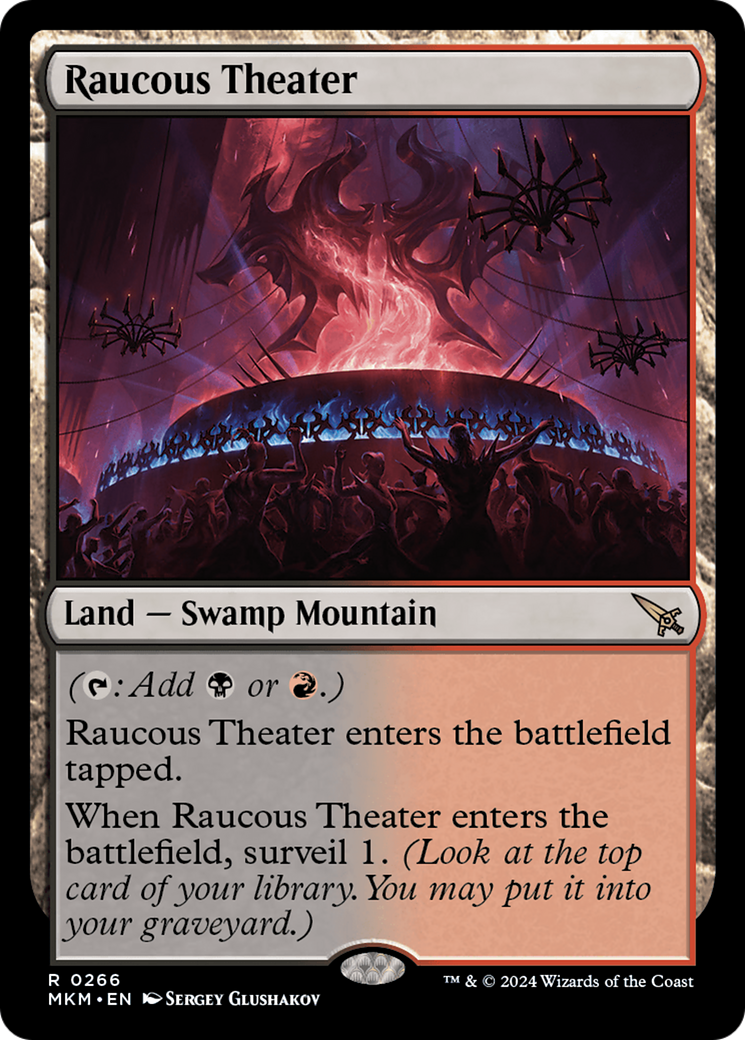Raucous Theater - Rare Land — Swamp Mountain card from Murders at Karlov Manor
