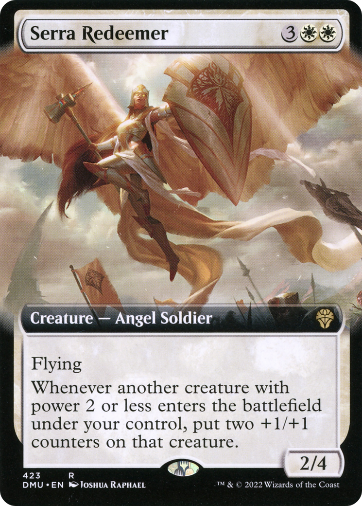 Serra Redeemer - Rare Creature — Angel Soldier card from Dominaria United