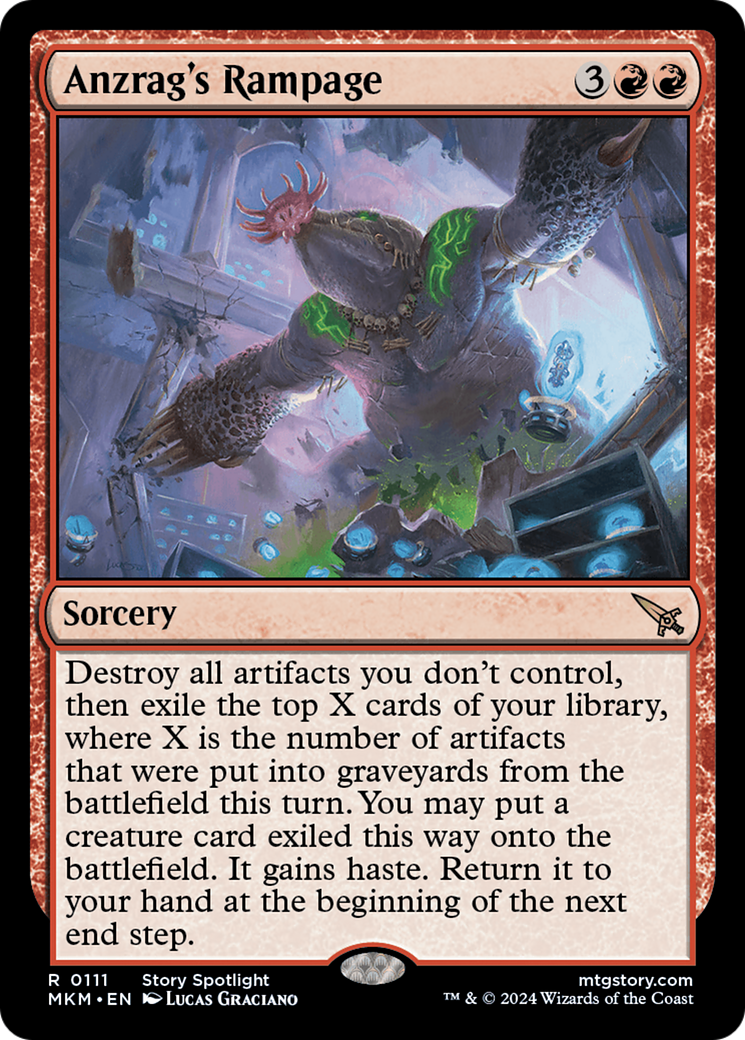Anzrag's Rampage - Rare Sorcery card from Murders at Karlov Manor
