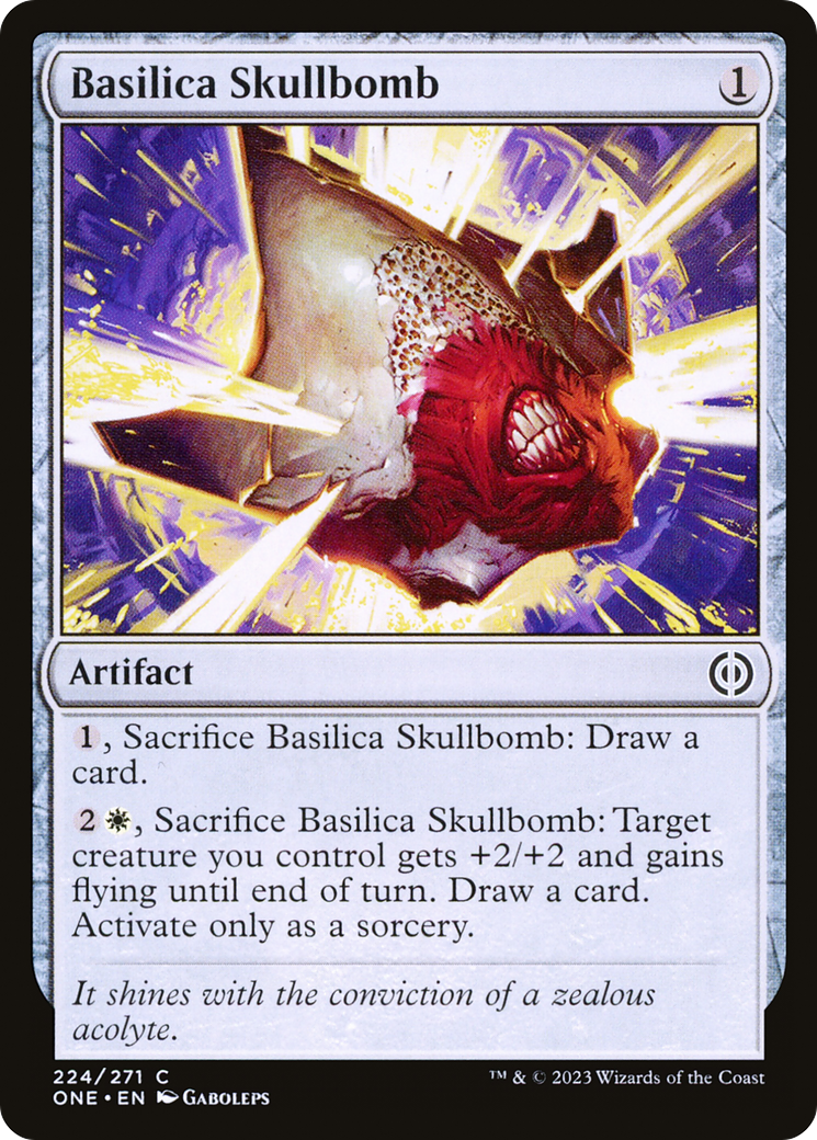 Basilica Skullbomb - Common Artifact card from Phyrexia: All Will Be One