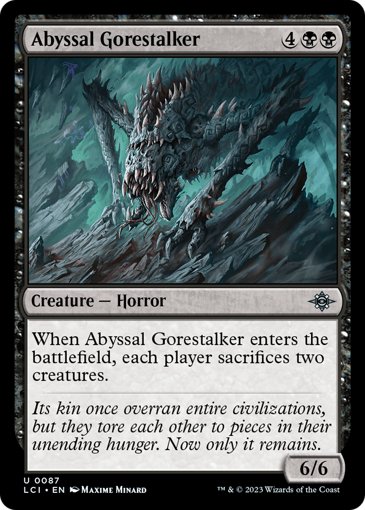 Abyssal Gorestalker - Uncommon Creature — Horror card from The Lost Caverns of Ixalan