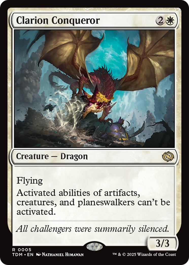 Clarion Conqueror - Rare Creature — Dragon card from Tarkir: Dragonstorm