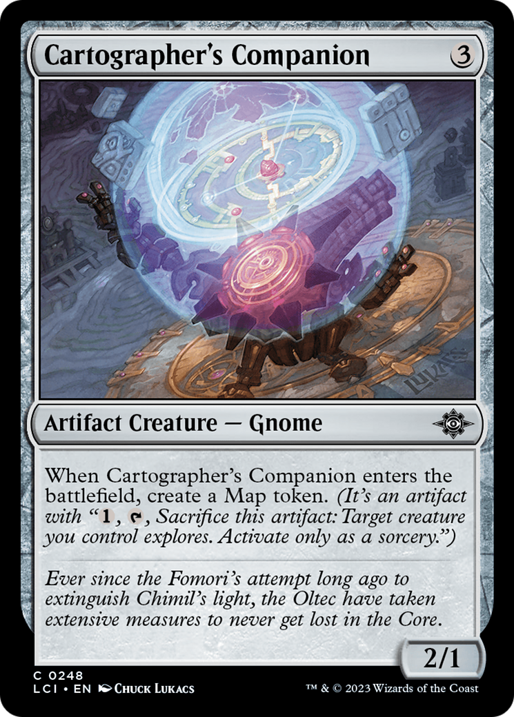 Cartographer's Companion - Common Artifact Creature — Gnome card from The Lost Caverns of Ixalan