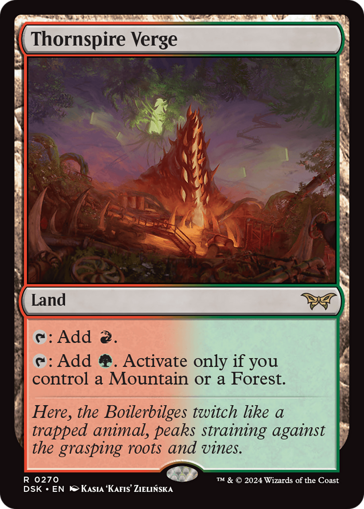 Thornspire Verge - Rare Land card from Duskmourn: House of Horror