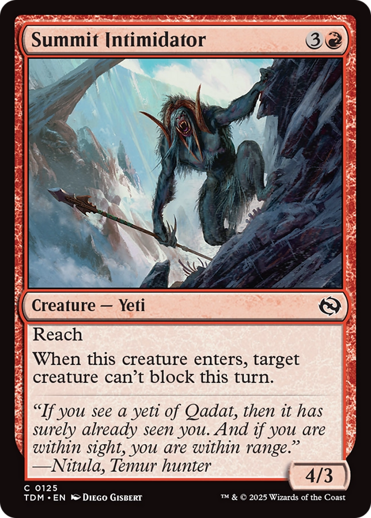 Summit Intimidator - Common Creature — Yeti card from Tarkir: Dragonstorm