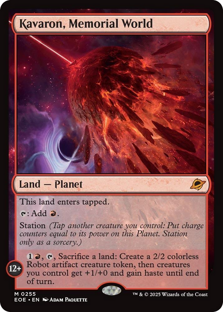 Kavaron, Memorial World - Mythic Land card from EOE