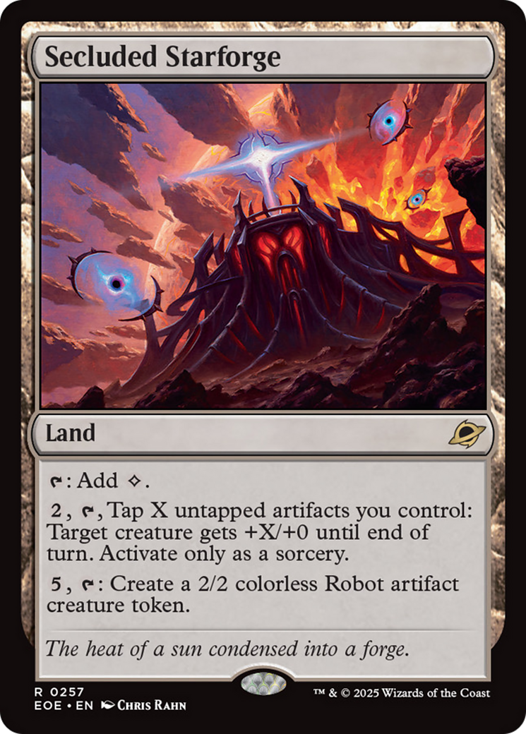 Secluded Starforge - Rare Land card from EOE