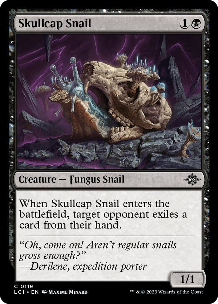 Skullcap Snail - Common Creature — Fungus Snail card from The Lost Caverns of Ixalan