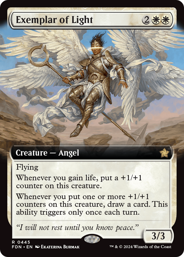 Exemplar of Light - Rare Creature — Angel card from Foundations