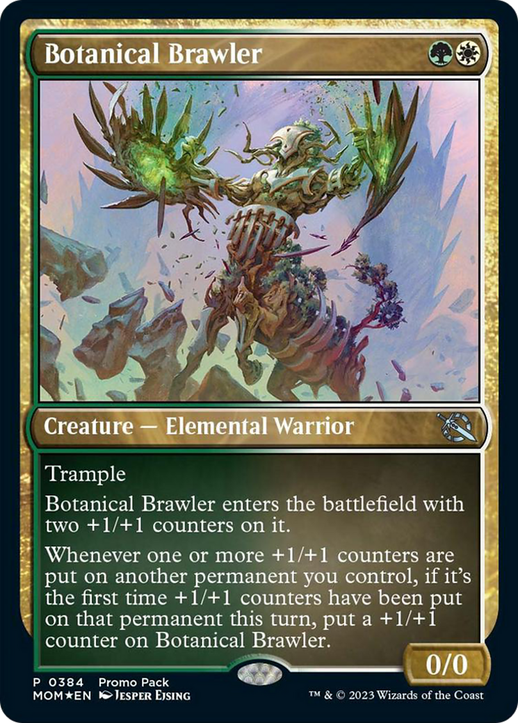 Botanical Brawler - Uncommon Creature — Elemental Warrior card from March of the Machine