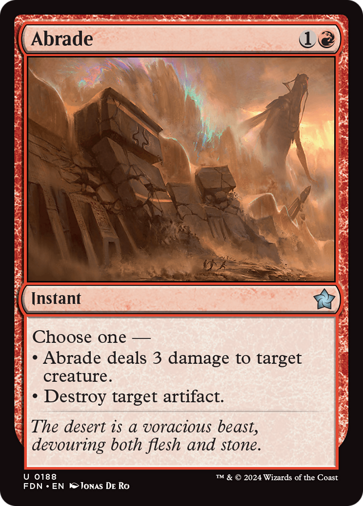Abrade - Instant used in 47.8% of Izzet sideboards