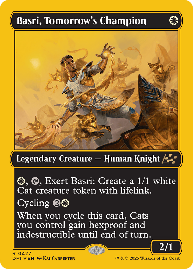 Basri, Tomorrow's Champion - Rare Legendary Creature — Human Knight card from Aetherdrift