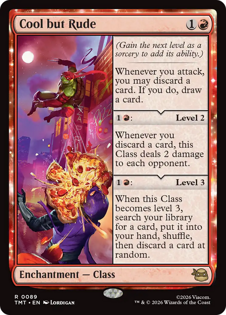 Cool but Rude - Rare Enchantment — Class card from Teenage Mutant Ninja Turtles