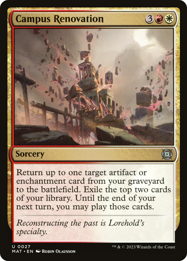 Campus Renovation - Uncommon Sorcery card from March of the Machine: The Aftermath