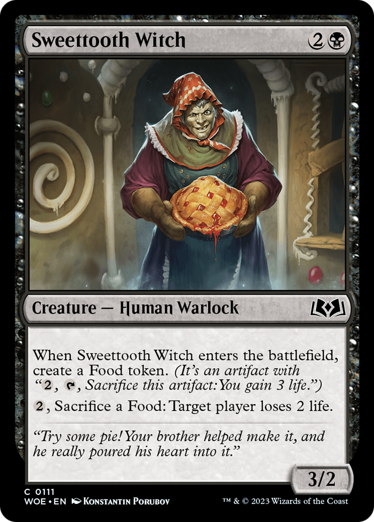 Sweettooth Witch - Common Creature — Human Warlock card from Wilds of Eldraine