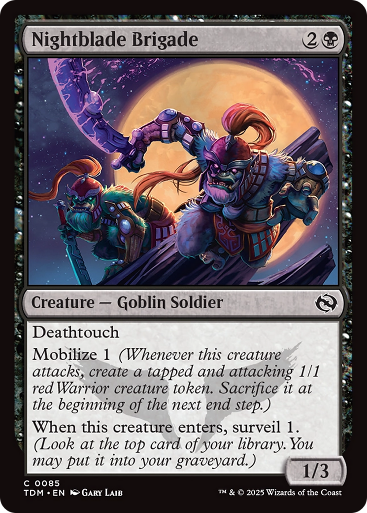 Nightblade Brigade - Common Creature — Goblin Soldier card from Tarkir: Dragonstorm