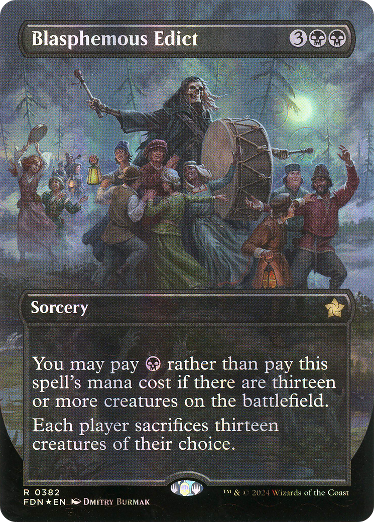 Blasphemous Edict - Rare Sorcery card from Foundations