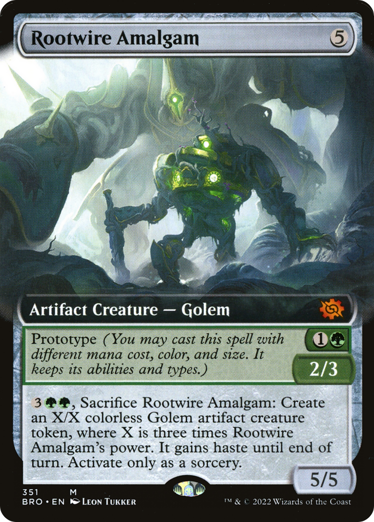 Rootwire Amalgam - Mythic Artifact Creature — Golem card from The Brothers' War