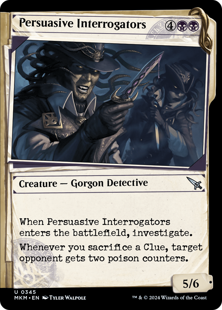 Persuasive Interrogators - Uncommon Creature — Gorgon Detective card from Murders at Karlov Manor