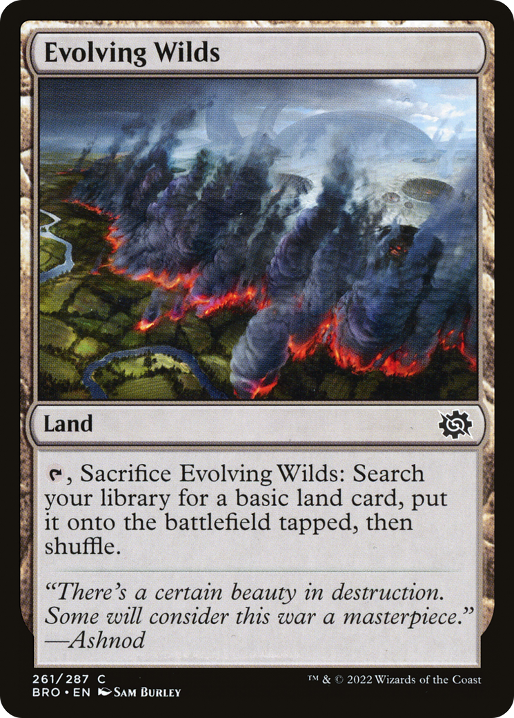 Evolving Wilds - Common Land card from The Brothers' War