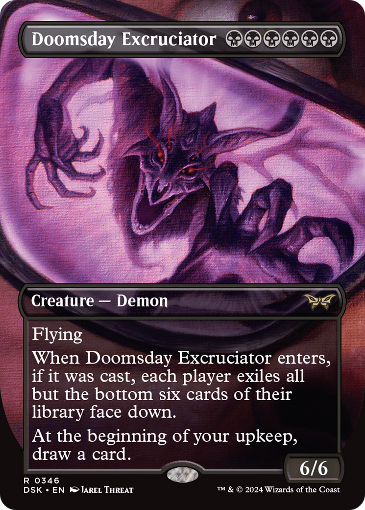Doomsday Excruciator - Rare Creature — Demon card from Duskmourn: House of Horror