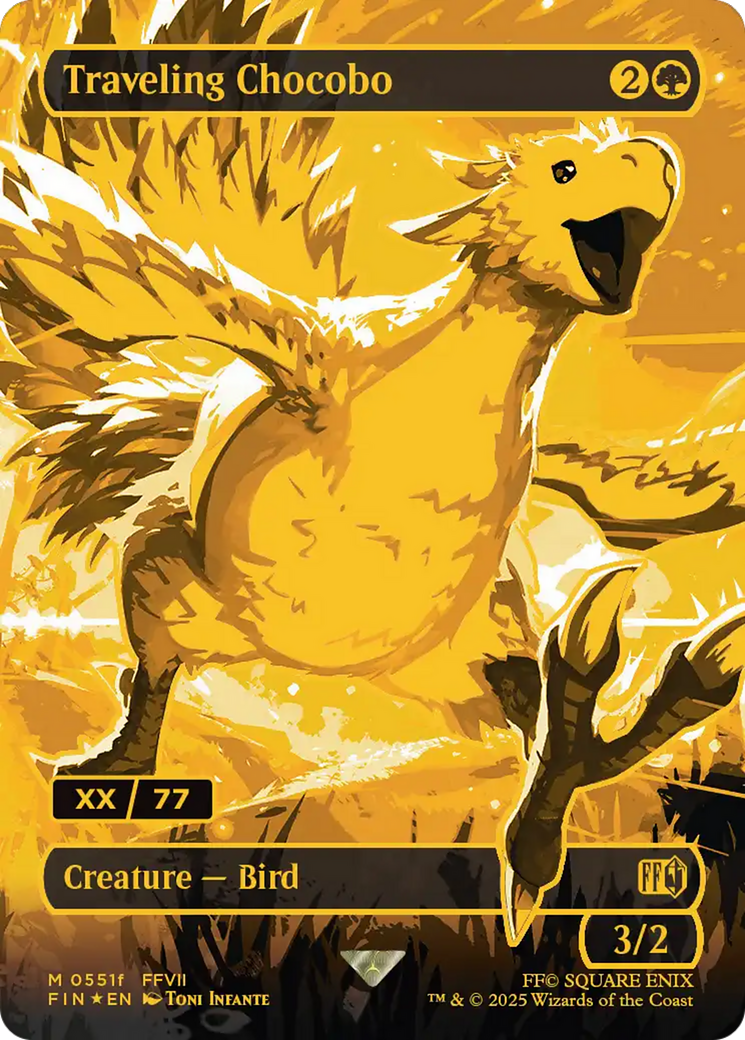 Traveling Chocobo - Mythic Creature — Bird card from Final Fantasy
