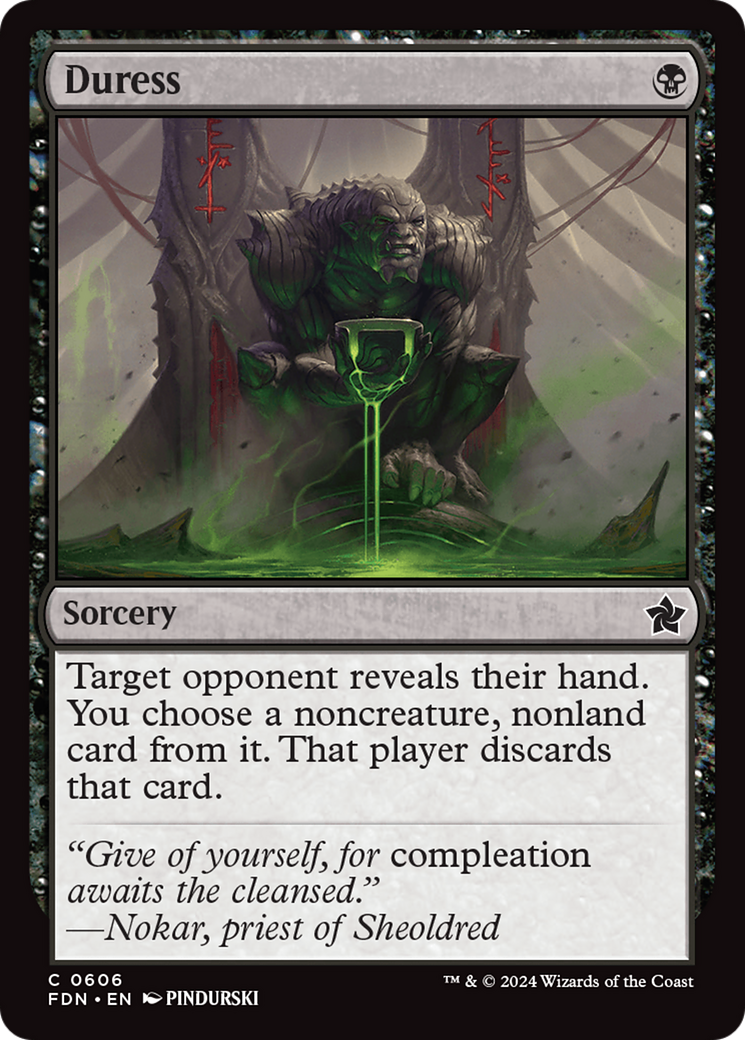Duress - Sorcery used in 25.0% of Sultai sideboards