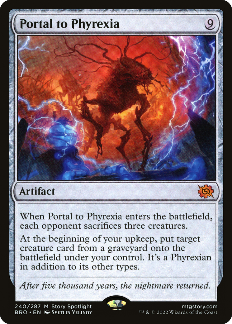 Portal to Phyrexia - Mythic Artifact card from The Brothers' War
