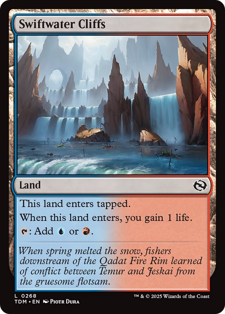 Swiftwater Cliffs - Common Land card from Tarkir: Dragonstorm