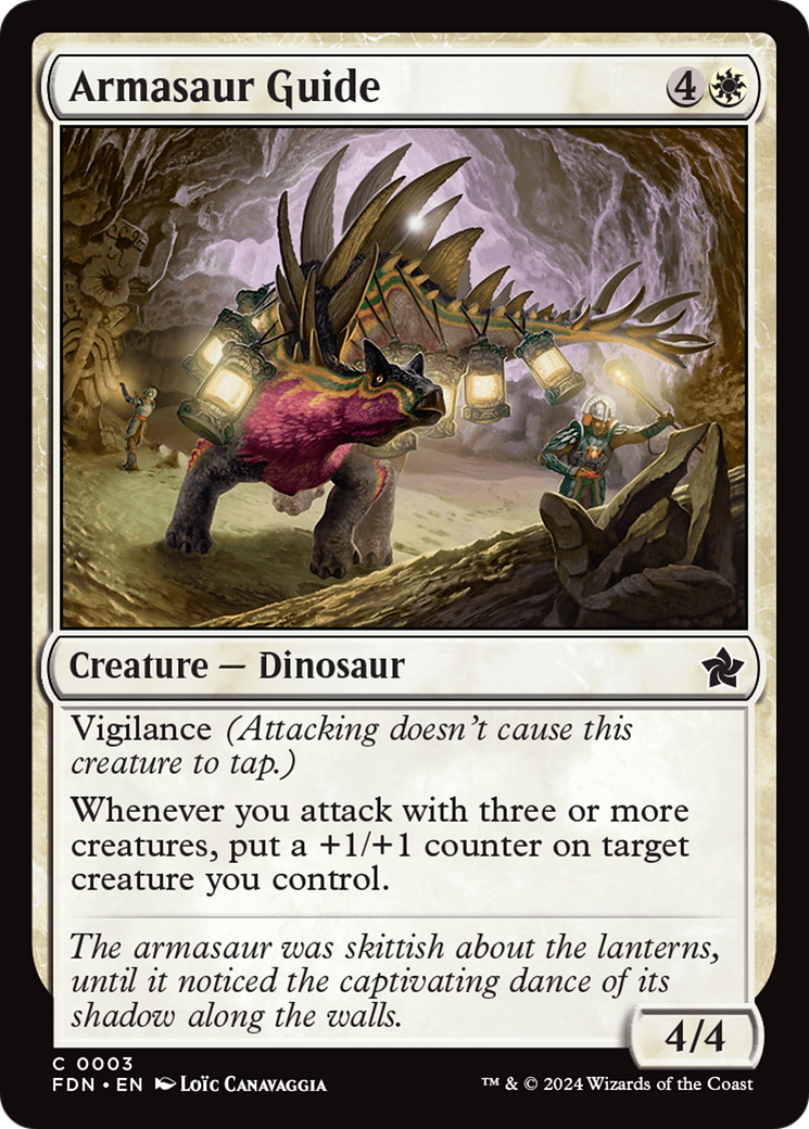 Armasaur Guide - Common Creature — Dinosaur card from Foundations