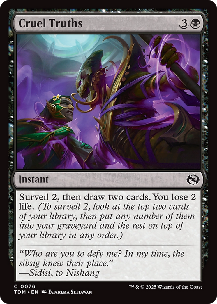 Cruel Truths - Common Instant card from Tarkir: Dragonstorm