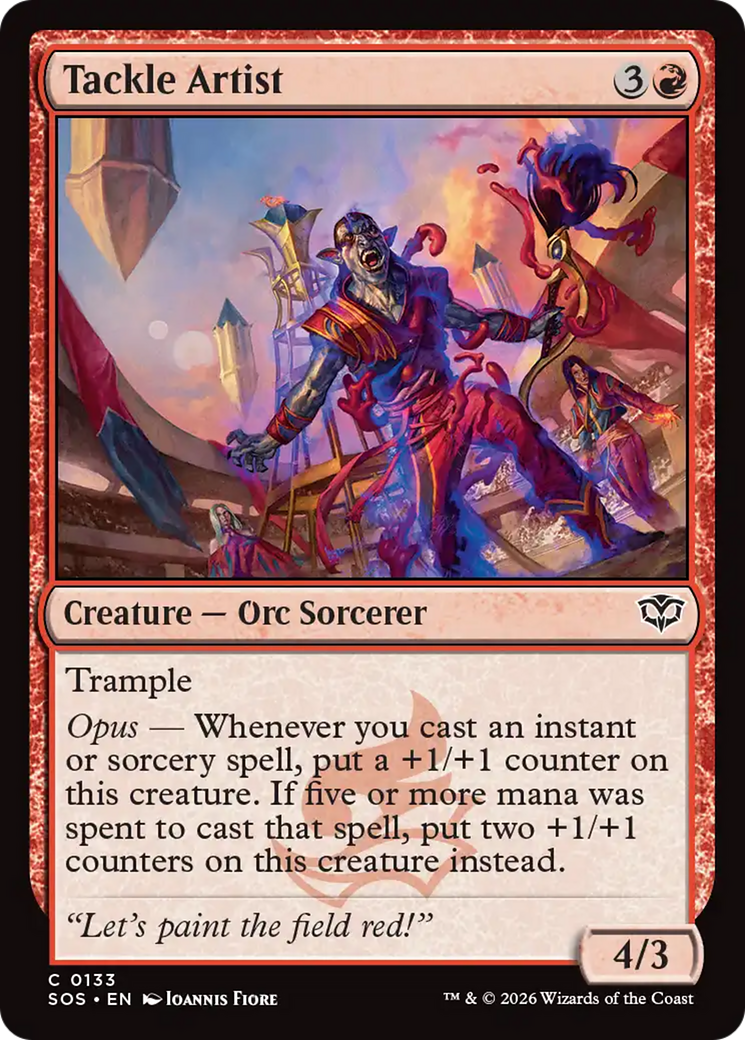 Tackle Artist - Common Creature — Orc Sorcerer card from Secrets of Strixhaven