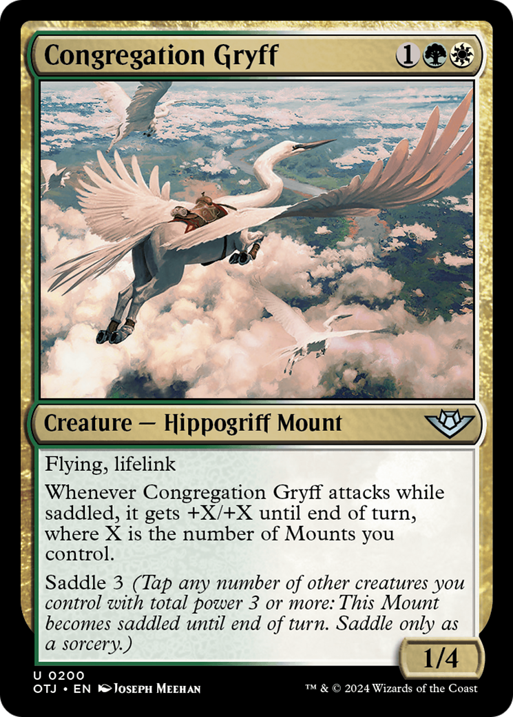 Congregation Gryff - Uncommon Creature — Hippogriff Mount card from Outlaws of Thunder Junction