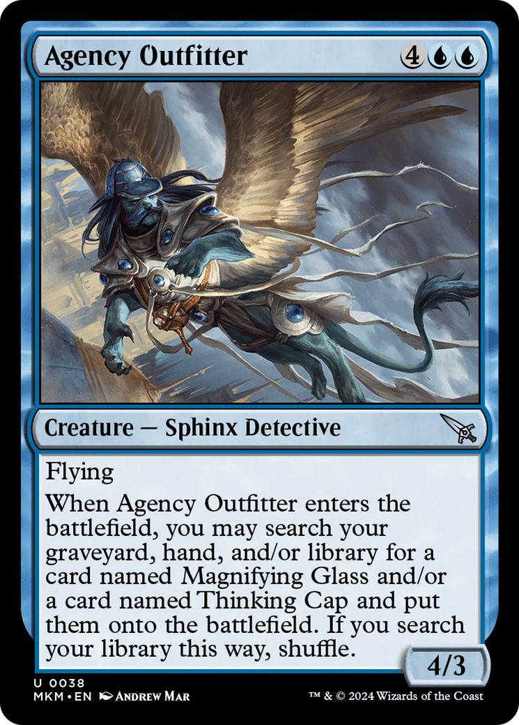Agency Outfitter - Uncommon Creature — Sphinx Detective card from Murders at Karlov Manor