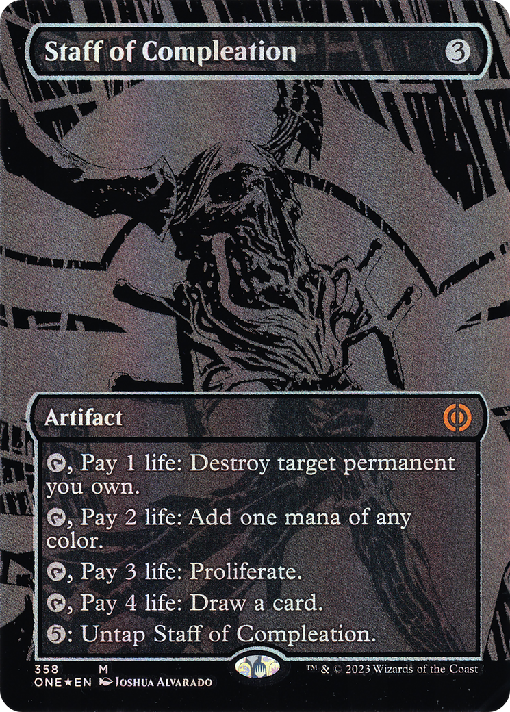 Staff of Compleation - Mythic Artifact card from Phyrexia: All Will Be One