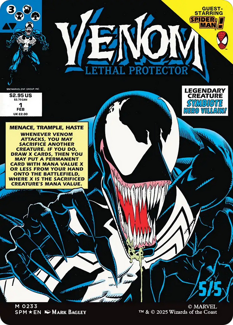 Back face of Eddie Brock // Venom, Lethal Protector - Legendary Creature — Human Hero Villain card