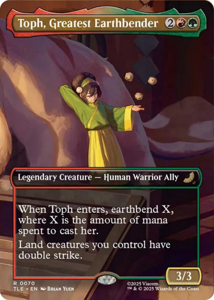 Toph, Greatest Earthbender - Rare Legendary Creature — Human Warrior Ally card from Avatar: The Last Airbender Eternal