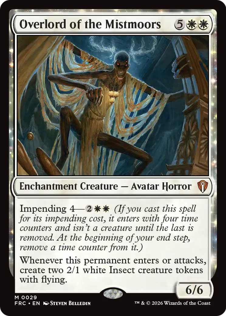 Overlord of the Mistmoors - Mythic Enchantment Creature — Avatar Horror card from Reality Fracture Commander