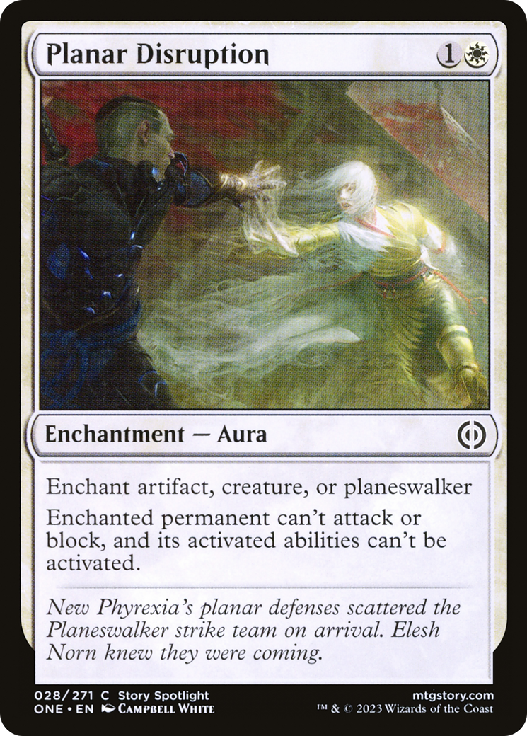 Planar Disruption - Common Enchantment — Aura card from Phyrexia: All Will Be One