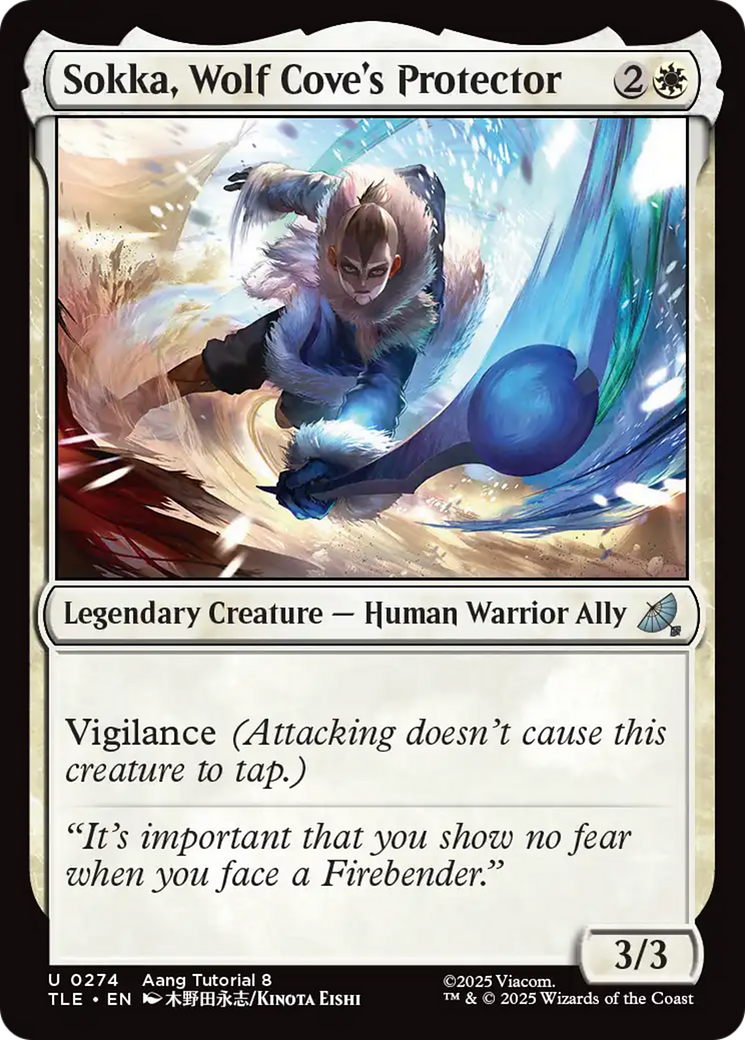 Sokka, Wolf Cove's Protector - Uncommon Legendary Creature — Human Warrior Ally card from Avatar: The Last Airbender Eternal