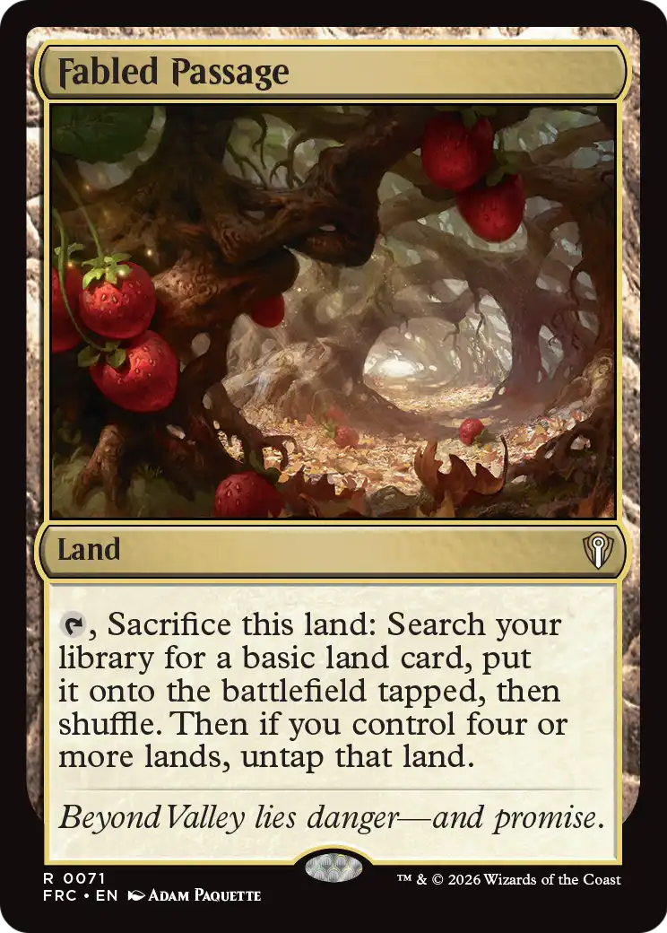 Fabled Passage - Rare Land card from Reality Fracture Commander