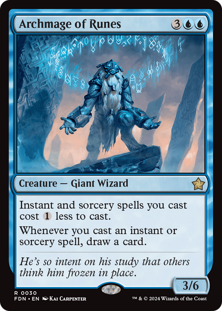 Archmage of Runes - Rare Creature — Giant Wizard card from Foundations