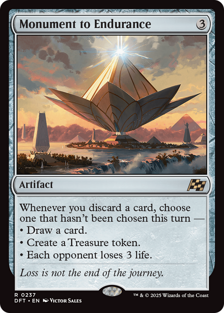Monument to Endurance - Rare Artifact card from Aetherdrift