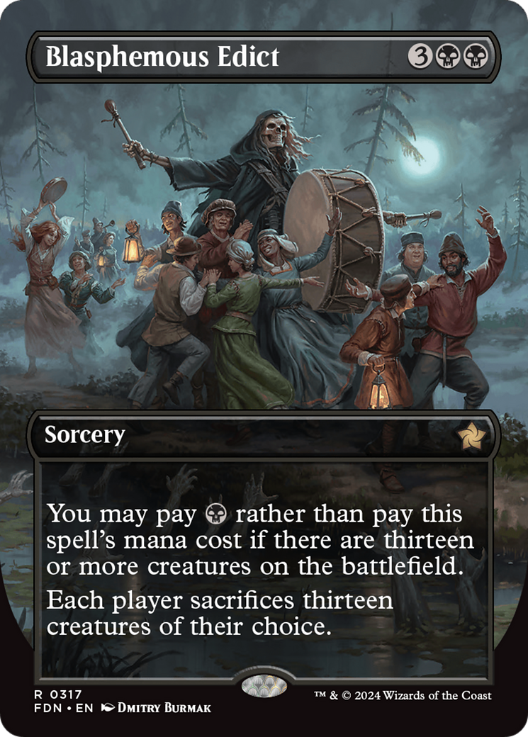 Blasphemous Edict - Rare Sorcery card from Foundations
